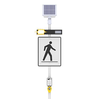 R E Solar Crosswalk System Solar Powered Flashing Beacon Rrfb