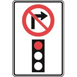 No Right Turn on Red light
