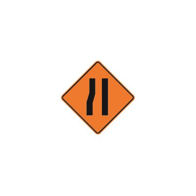 Road Narrows (Left)