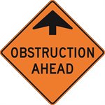 Obstruction Ahead c / w Arrow