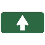 Direction Arrow Straight White / Blue