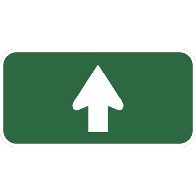 Direction Arrow Straight White / Blue