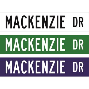 Street Name Blade - 42" x 9" - 12 characters - Engineer Grade