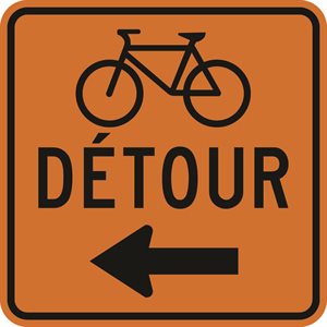 Bike Detour Left Arrow