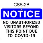 COVID-19 Safety Sign: 60cm x 45cm - Entry Notices and Regulations
