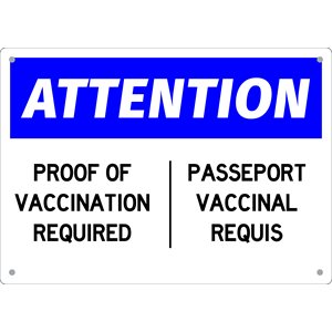 注意:需要接种疫苗证明/护照接种疫苗要求