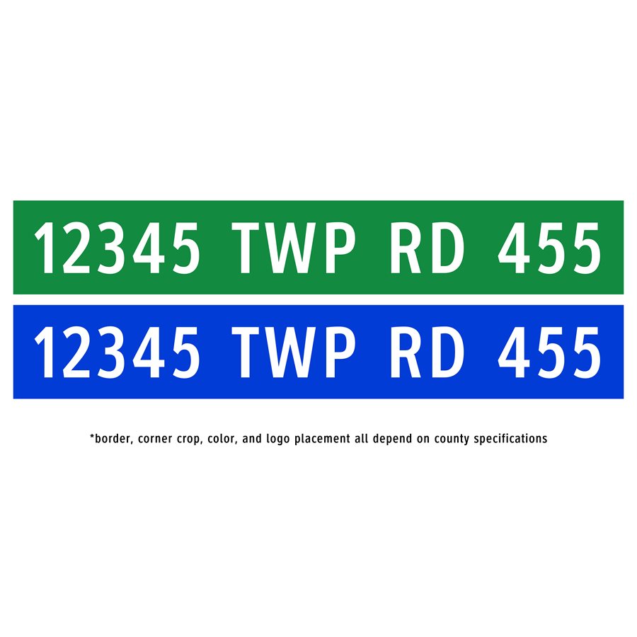 Rural Address Sign 100 x 20cm Rural Address Signs Alberta Signs