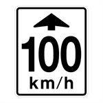 100  km / h c / w Ahead Arrow
