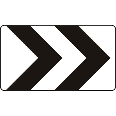 Roundabout Double Chevron Marker