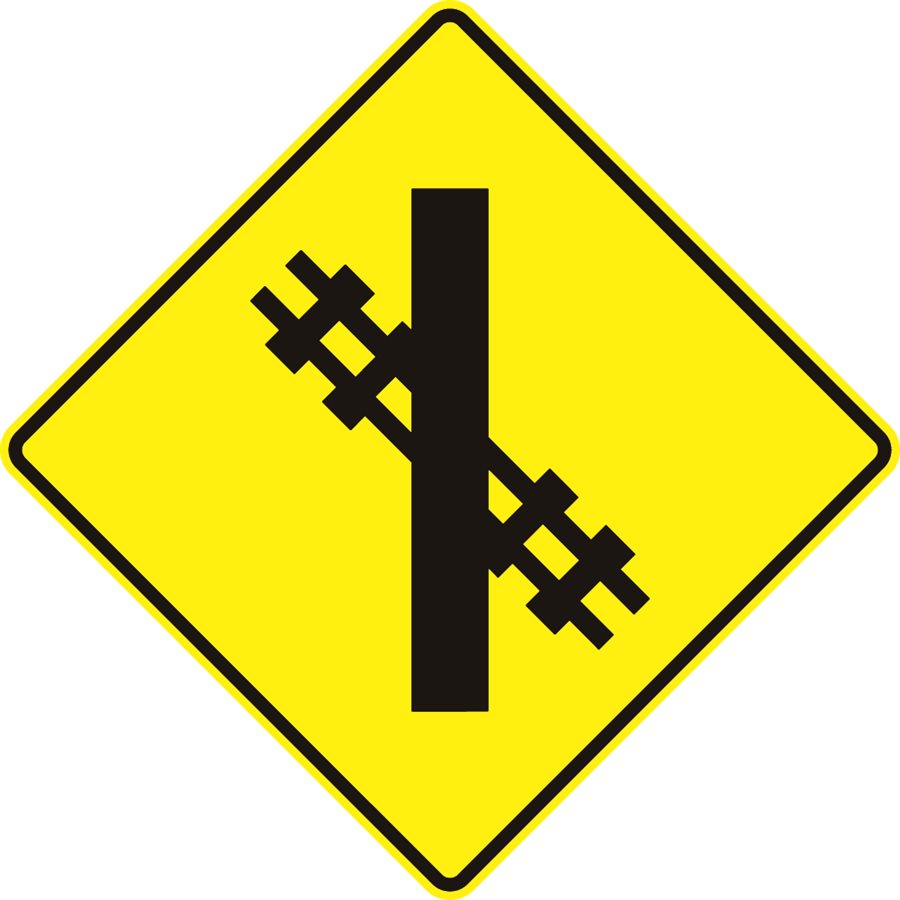 Railroad Crossing Right-Angled Symbol