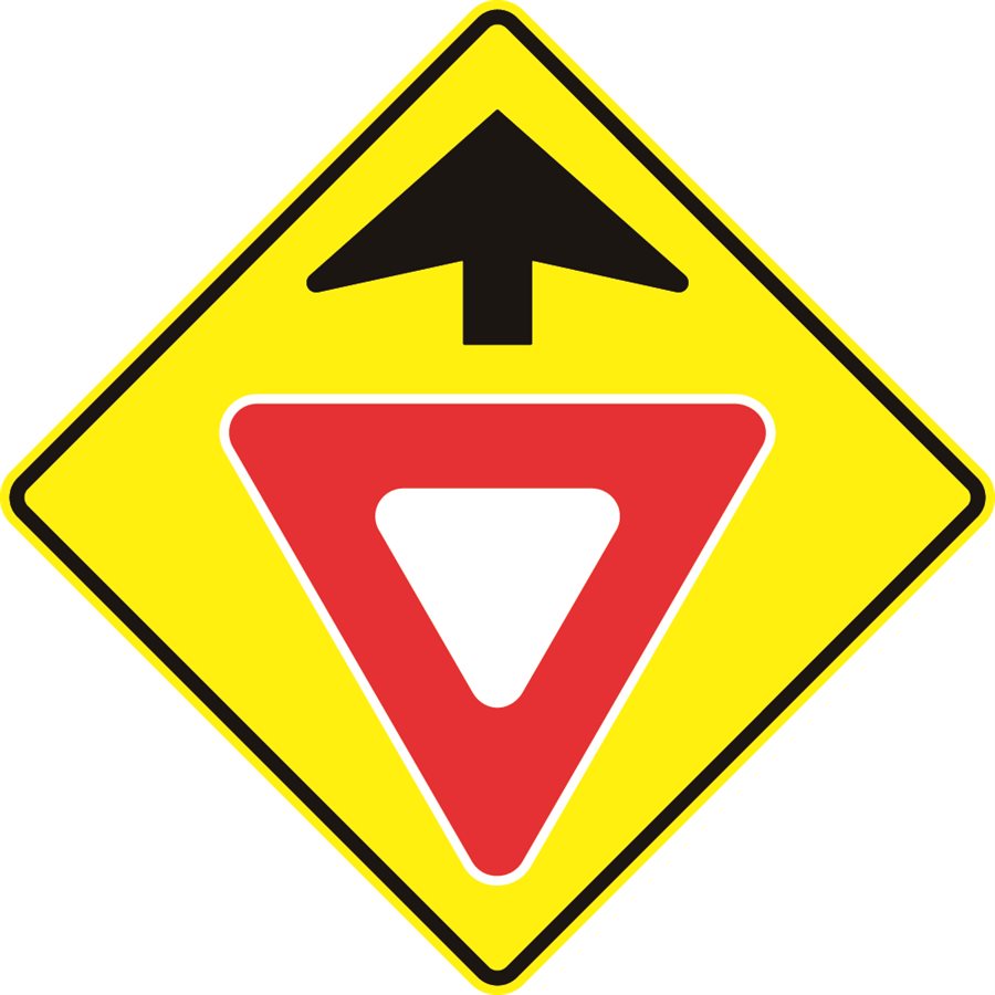 AHEAD ARROW Yield Symbol