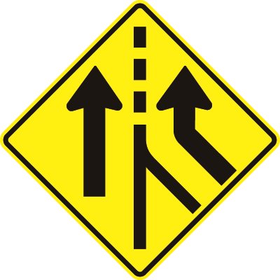 Lane Added Right Symbol Lane Added Right Symbol