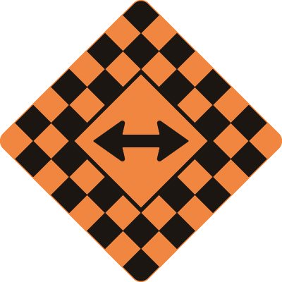 Checkerboard Symbol with Double Arrow