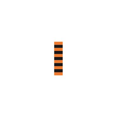 Work Zone Delineator - Horizontal Black Lines on Orange