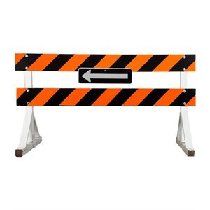 Highway Barricade Complete - 2 Left Slash Boards, 2 Legs, Hardware - Diamond Grade - Alberta