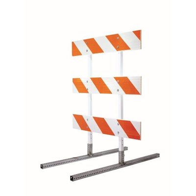 Class 3 Plastic HWY 3Panel DG Barricade w/ Square Post Legs | Highway ...