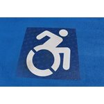 Optamark White on Blue Accessibility 40"x40" Kit 90mil (2 pcs per package)