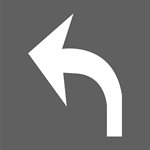 Optatrac White Left Turn Arrow Standard (2 per box)