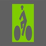 Optamark BLG Green / White  4'x7' Bicycle Rider FHWA 90mil (1pc per package)